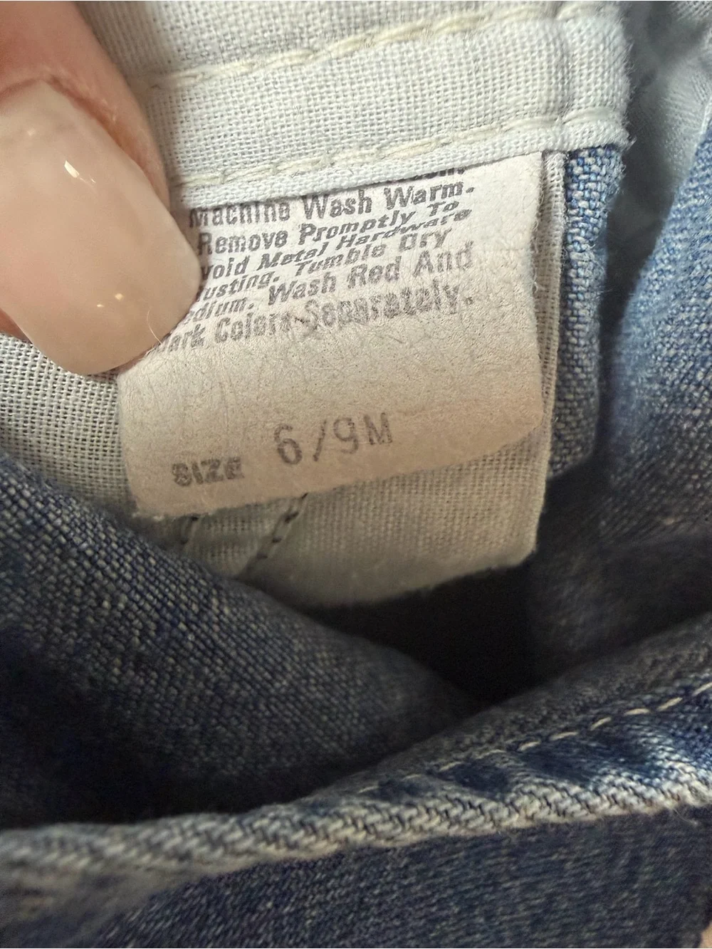 Vintage OshKosh B'gosh denim overalls 6-9 months